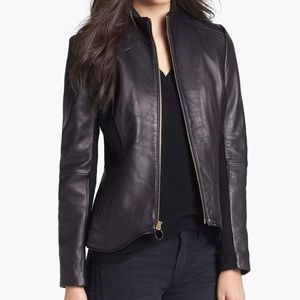 T Tahari Women's Riva Leather Jacket